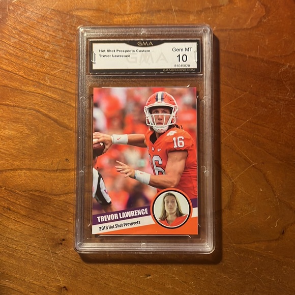Trevor Lawrence 2018 Hot Shot Prospects RC Rookie GMA Grading GEM MINT 10 !!! - Picture 1 of 5